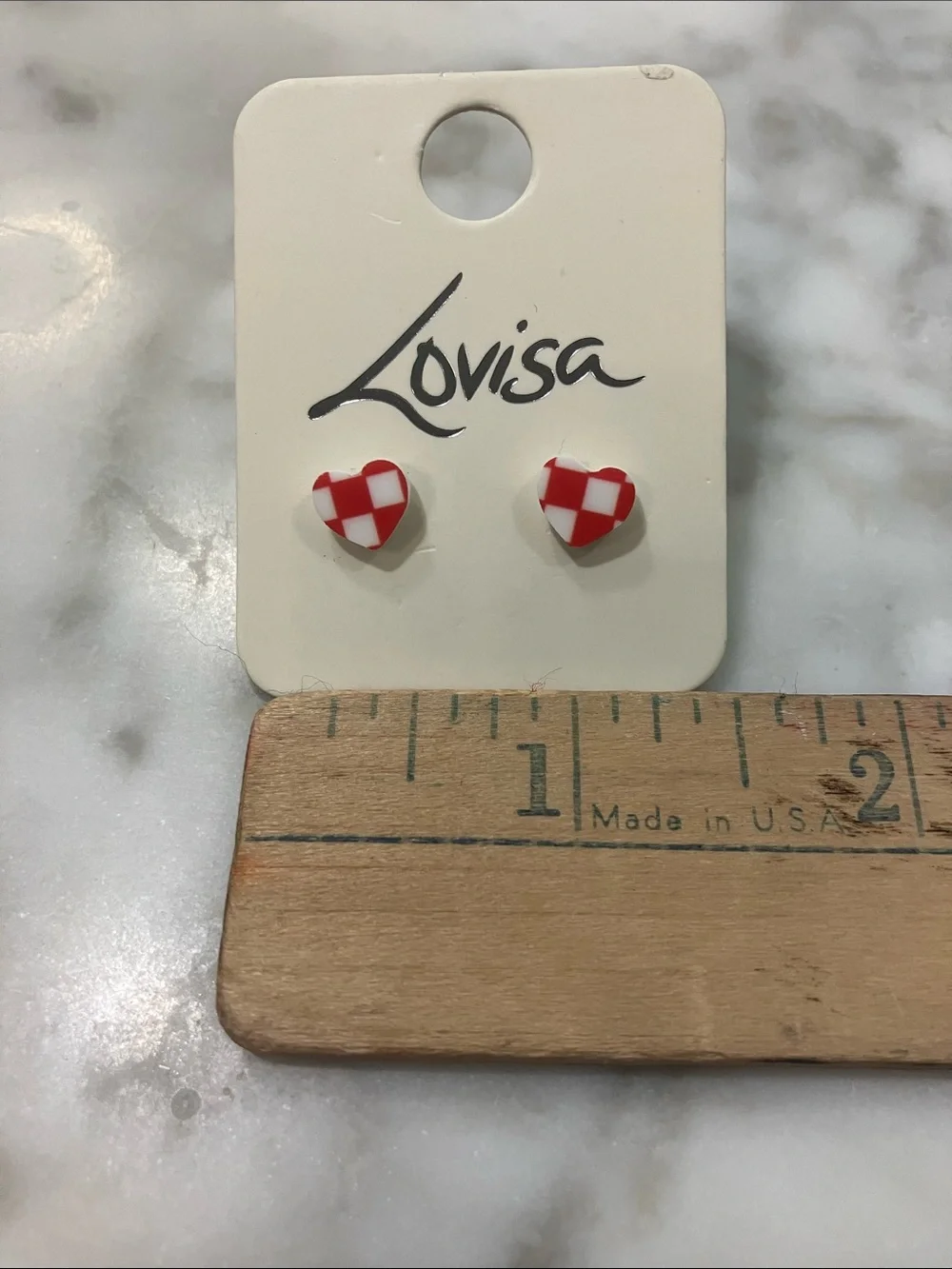 Lovisa Stud Earring pair- White, Gold & Red- set of 3 pairs